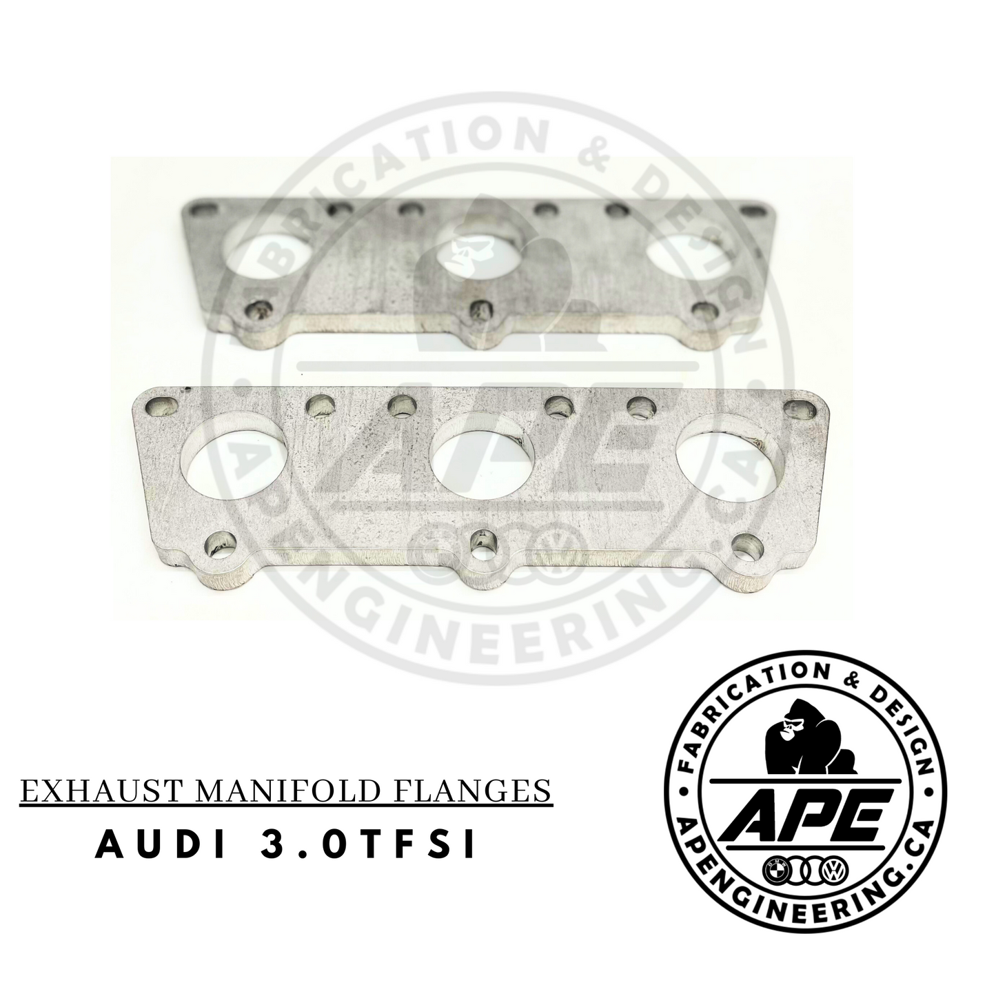 AUDI 3.0TFSI V6 (S4/A6/Q5) EXHAUST MANIFOLD FLANGES - 1/2 STAINLESS STEEL