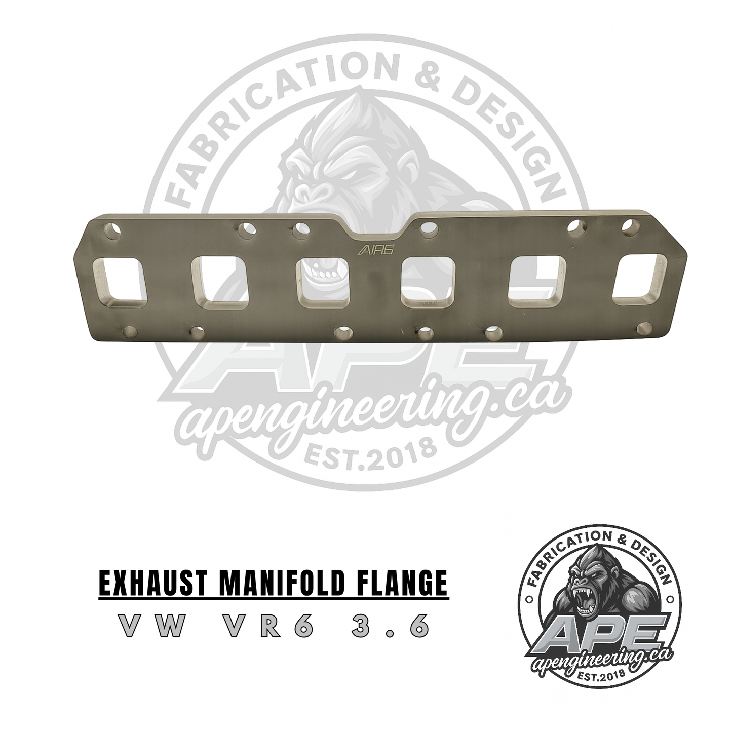 VR6 3.6 stainless steel exhaust manifold flange