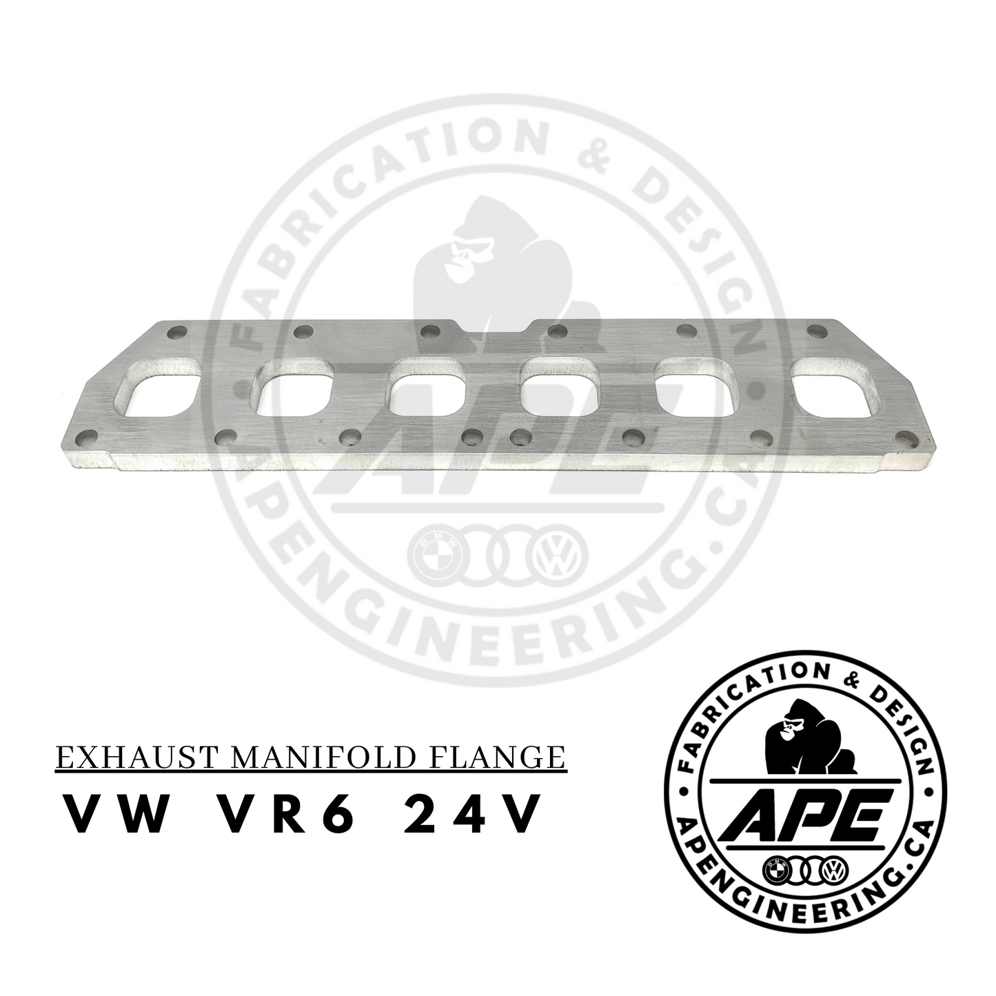 VOLKSWAGEN VW VR6 2.8 / 3.2 24V EXHAUST MANIFOLD FLANGE - 1/2 STAINLESS STEEL