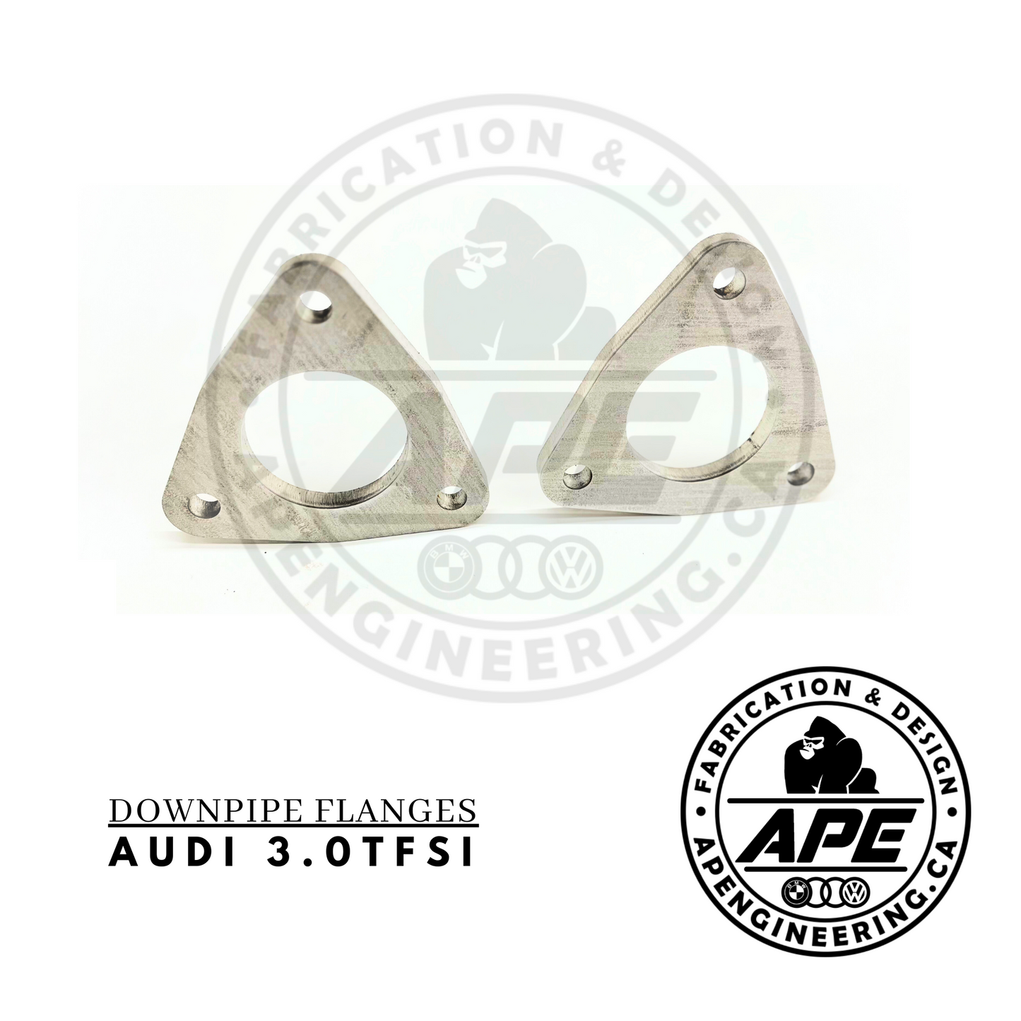 AUDI 3.0 TFSI V6 DOWNPIPE FLANGES - STAINLESS STEEL