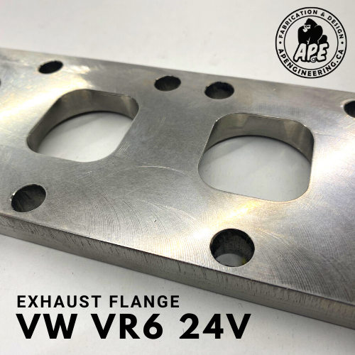 vr6 24 exhaust flange billet machine stainless