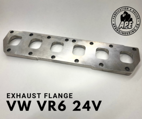 vr6 24 exhaust flange billet machine stainless